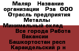 Маляр › Название организации ­ Рза, ООО › Отрасль предприятия ­ Металлы › Минимальный оклад ­ 40 000 - Все города Работа » Вакансии   . Башкортостан респ.,Караидельский р-н